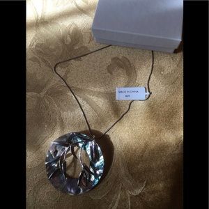 NWT Giant Abalone She’ll .925 Embellished Sterling Silver Pendant Necklace